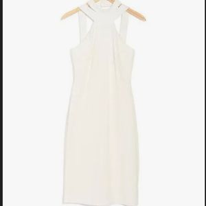 BEBE HALTERNECK BODYCON MIDI DRESS